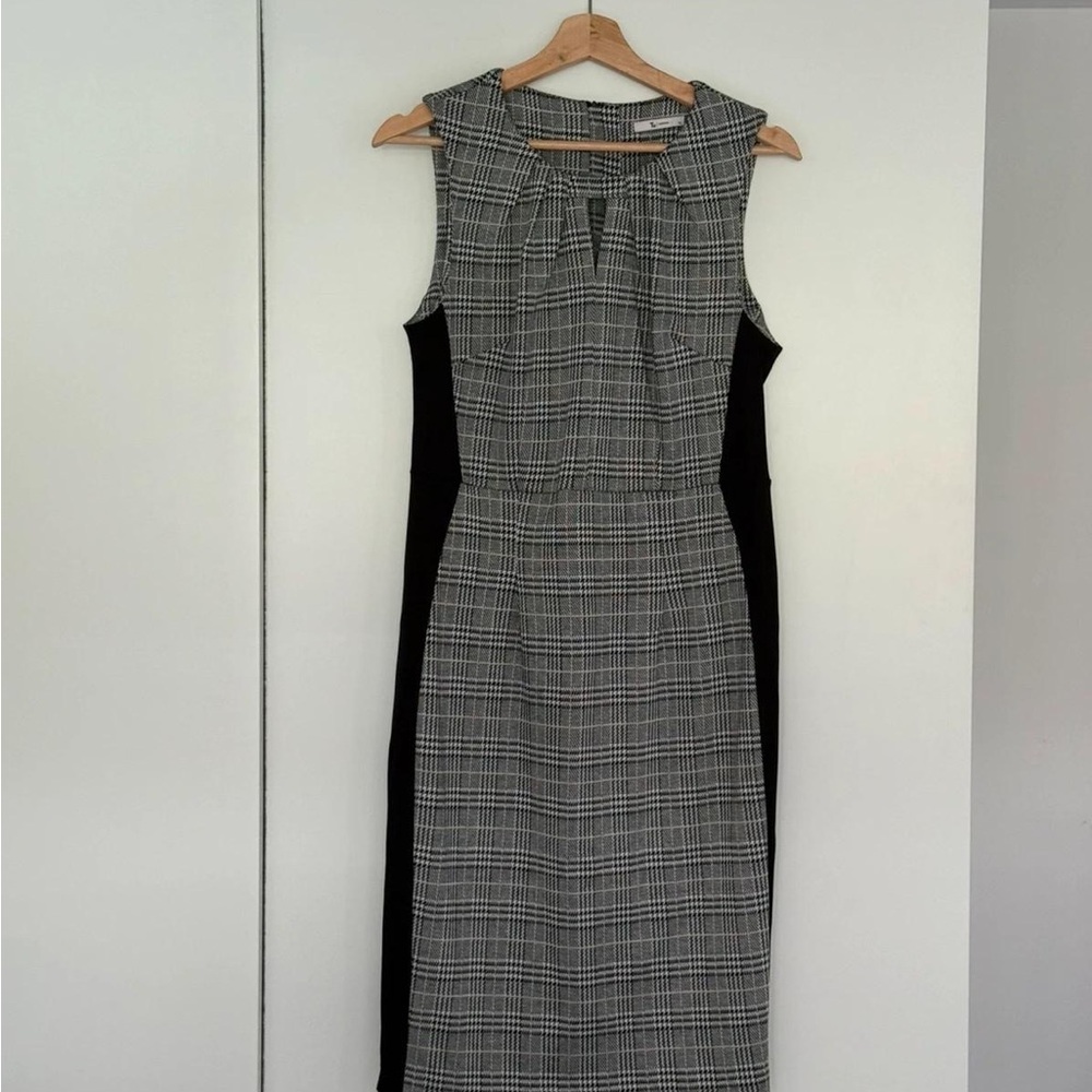 Chic Plaid Sleeveless Midi Dress